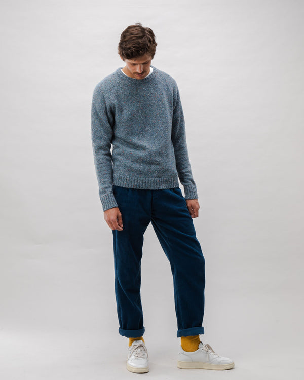 Brava fabrics Pantalón de Pana con Pinzas Indigo Ventas relámpago