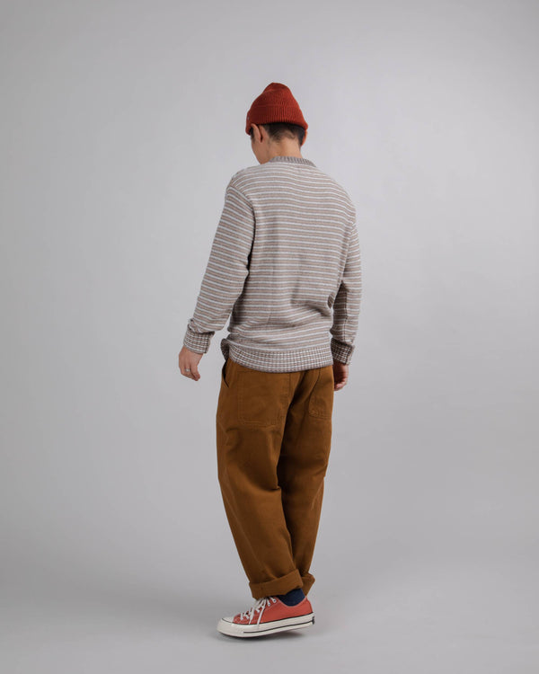 Brava fabrics Jersey Stripes Brown ÚLTIMAS EDICIONES