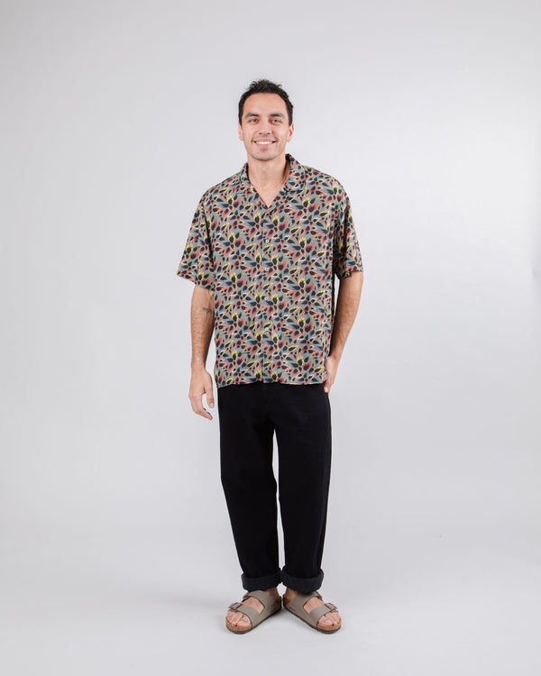 Brava fabrics Peseta Flames Camisa Aloha Ecru Promoción por tiempo limitado