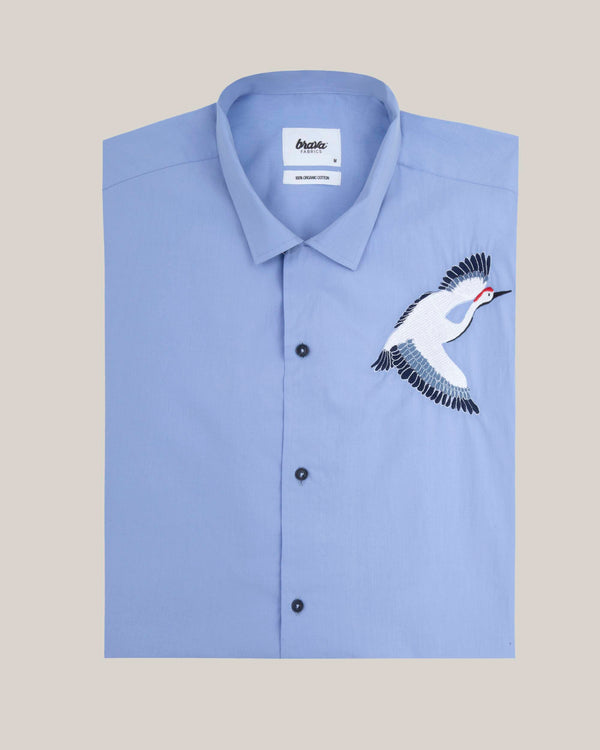 Brava fabrics Camisa Crane For Luck Essential Liquidación