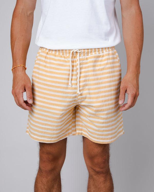 Brava fabrics Pantalón Corto Rayas Amarillo