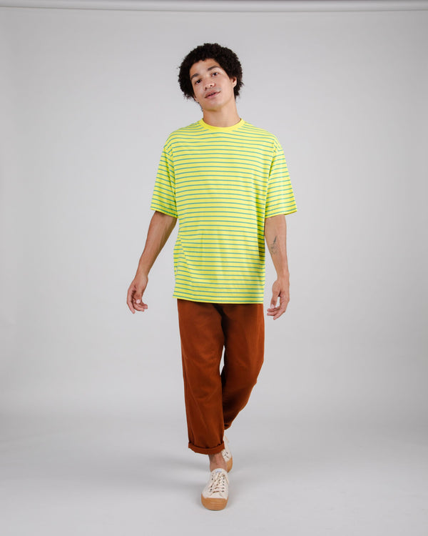 Brava fabrics Camiseta Oversize Rayas Lima Gran oferta