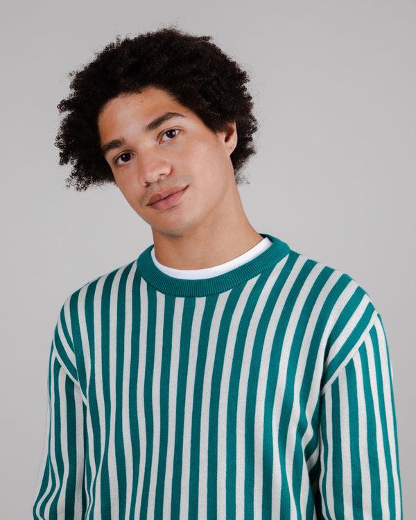 Brava fabrics Jersey Algodón Rayas Verde