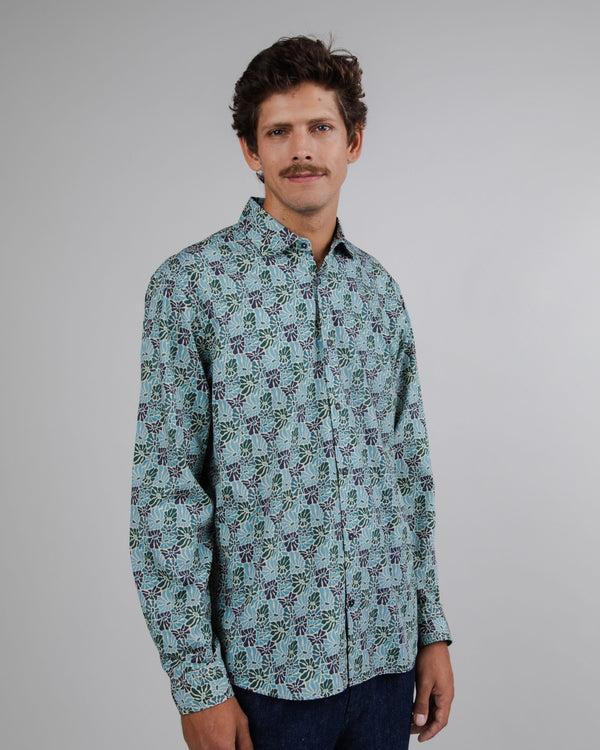Brava fabrics Camisa Algodón Spring Azul Ventas relámpago