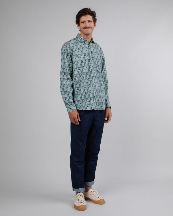 Brava fabrics Camisa Algodón Spring Azul Ventas relámpago
