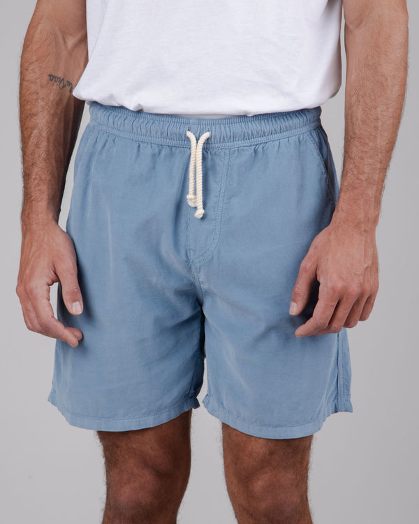 Brava fabrics Pantalón Corto Micro Pana Azul