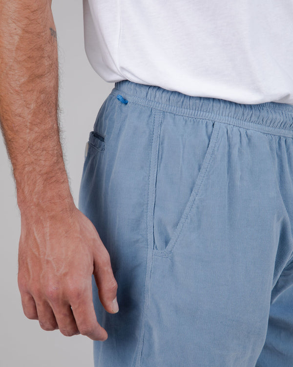 Brava fabrics Pantalón Corto Micro Pana Azul Últimos 3 días