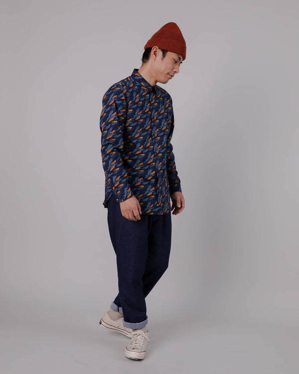 Brava fabrics Chino Franela Comfort Navy Solo hoy