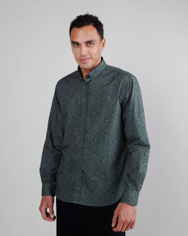Brava fabrics Camisa Pixel Green Oferta especial de fábrica