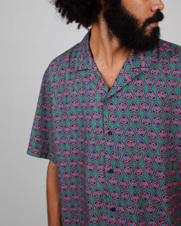 Brava fabrics Aloha Asis Percales Heart Verde