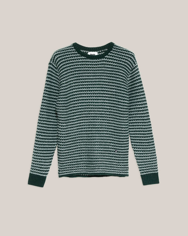 Brava fabrics Jersey Stripes Dark Green Mejor oferta