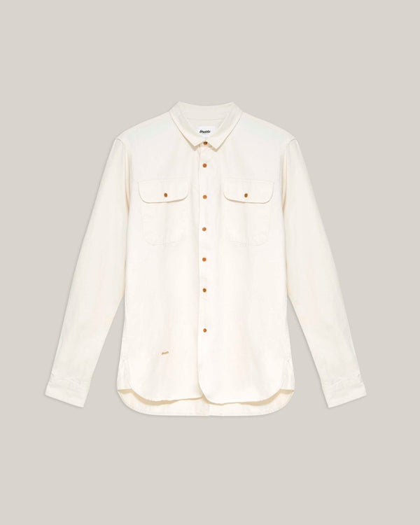Brava fabrics Camisa Herringbone Ecru Promoción por tiempo limitado