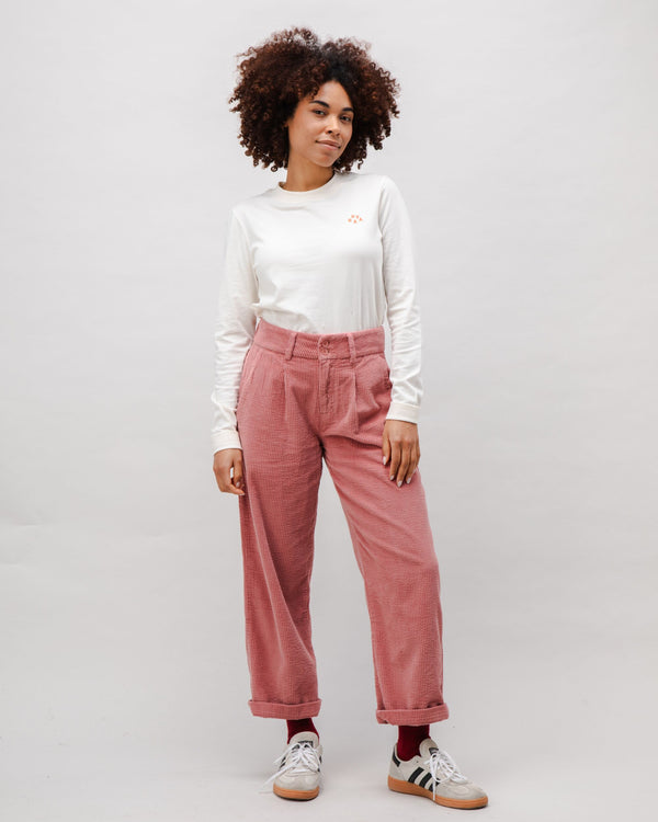Brava fabrics Pantalón de Pana con Pinzas Rose Último día
