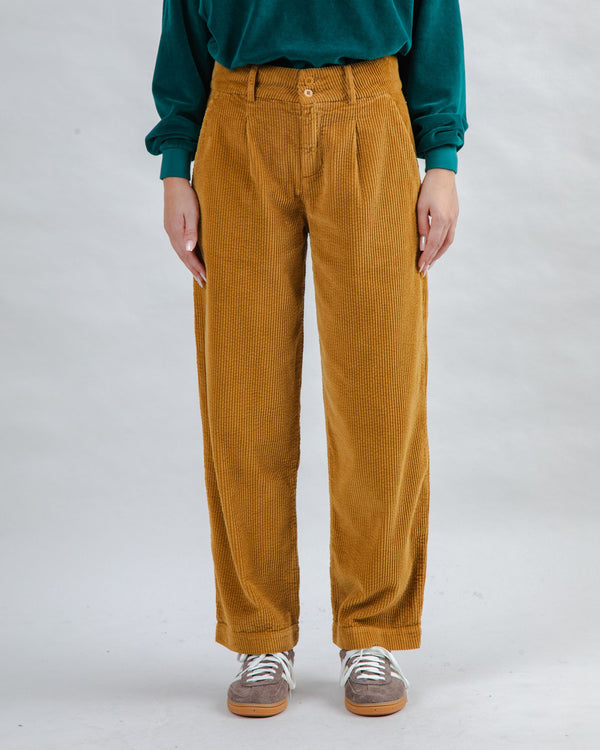Brava fabrics Pantalón de Pana con Pinzas Camel