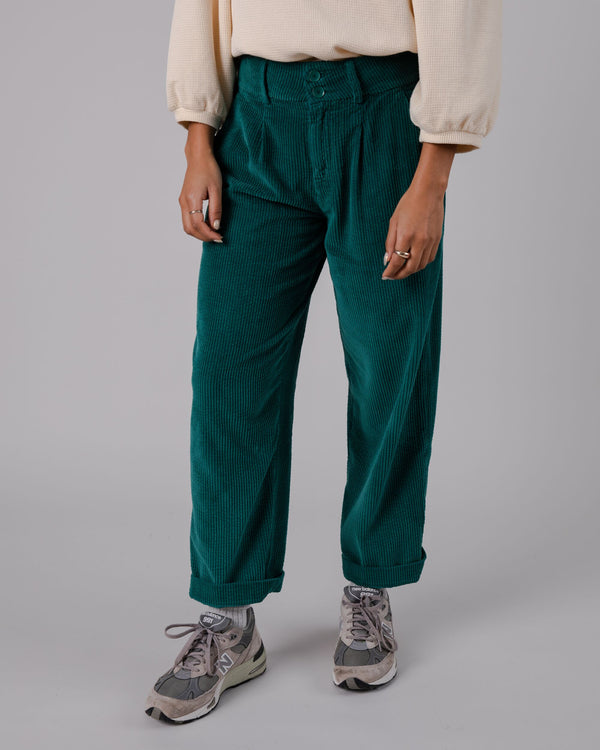 Brava fabrics Pantalón de Pana con Pinzas Sailing Green