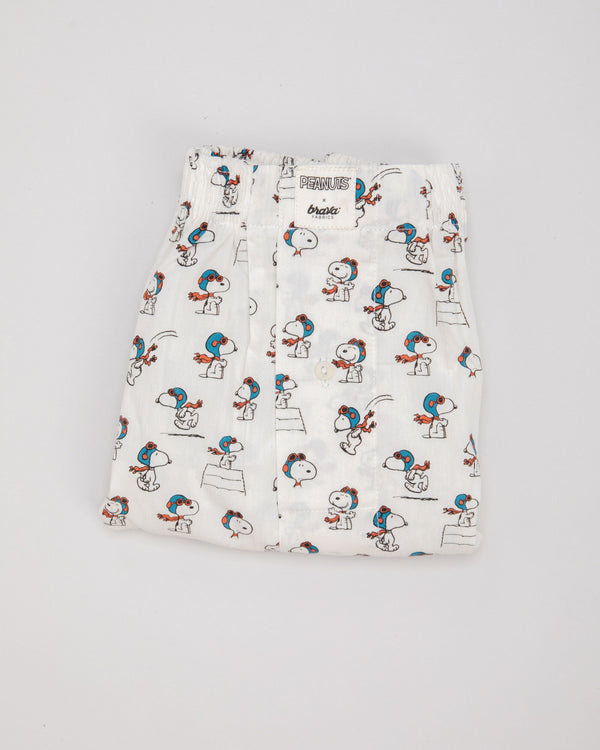 Brava fabrics Calzoncillos Algodón Peanuts Flying Ace Ecru Tienda de fábrica