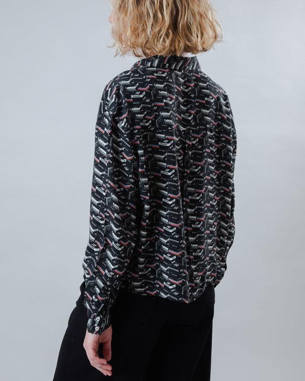 Brava fabrics Kodak Film Boxy Blouse Black Ventas relámpago