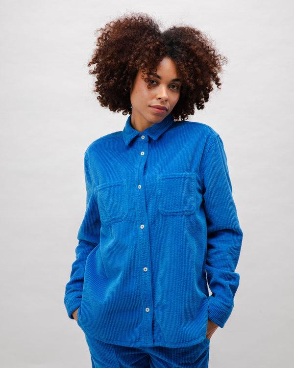 Brava fabrics Blusa Oversize Pana Azul Rebajas top