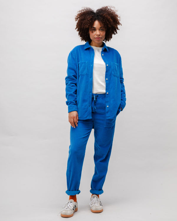 Brava fabrics Blusa Oversize Pana Azul Rebajas top