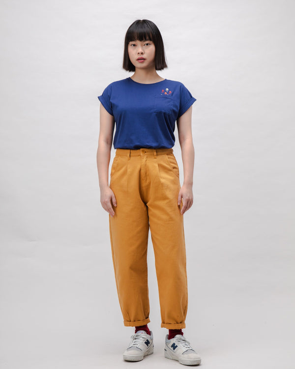 Brava fabrics Pantalón Pegged Algodón Sarga Ochre Envío gratis