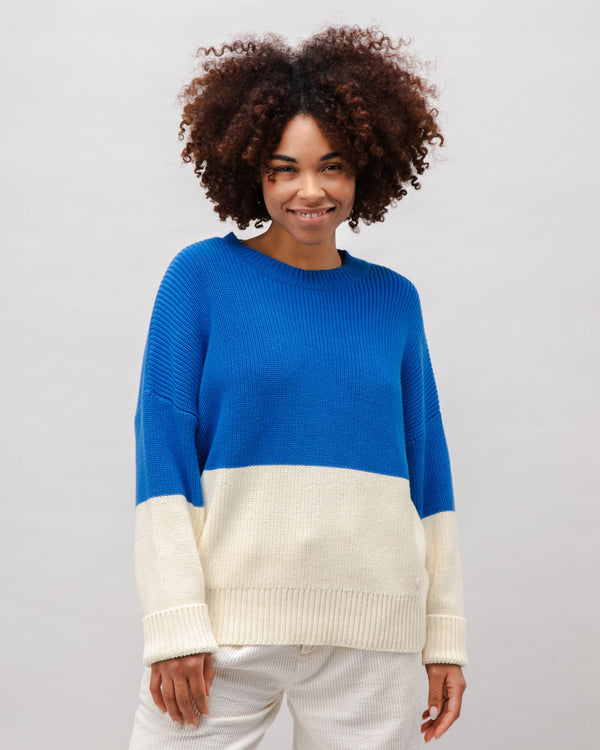 Brava fabrics Jersey Algodón Bicolor Blue Últimos 2 días