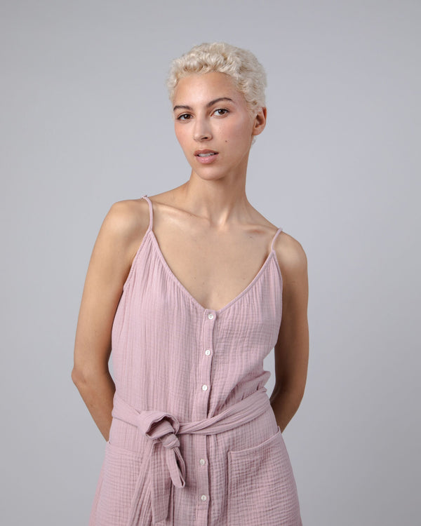 Brava fabrics Vestido Largo Bubble Rosa Liquidación