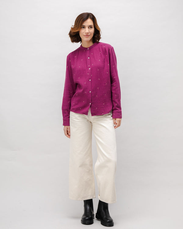 Brava fabrics Blusa Boho Algodón Dusk Grape Rebajas online