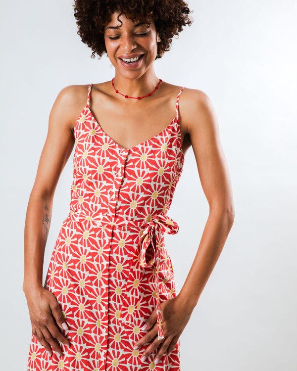 Brava fabrics Vestido de Tirantes Marisol Rojo Últimos 2 días