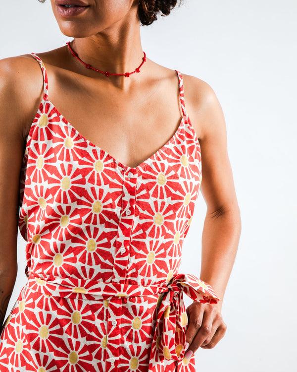 Brava fabrics Vestido de Tirantes Marisol Rojo Últimos 2 días