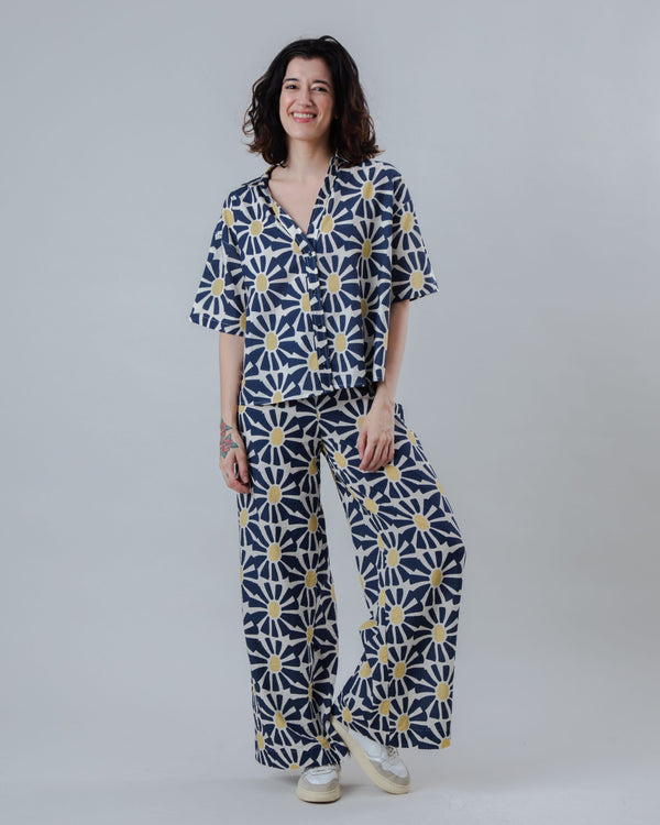 Brava fabrics Pantalón Ancho Marisol Navy Solo hoy