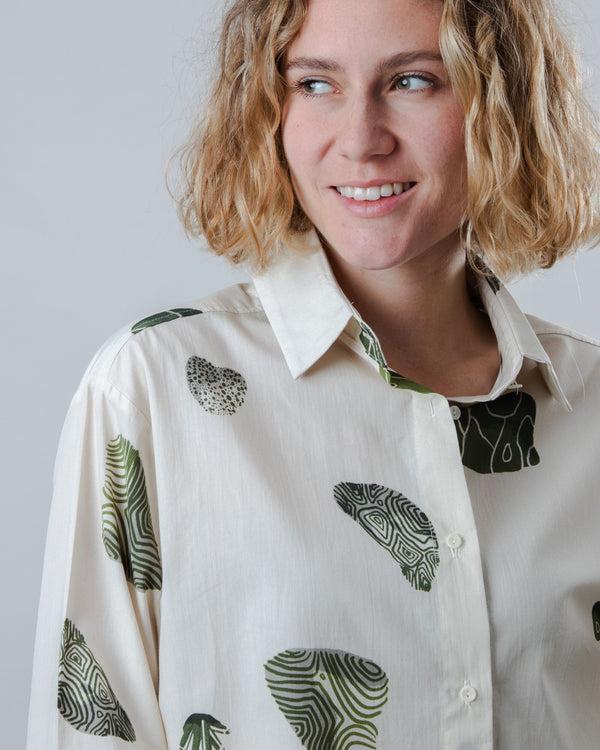 Brava fabrics Blusa Boxy Algodón Bloom Ecru