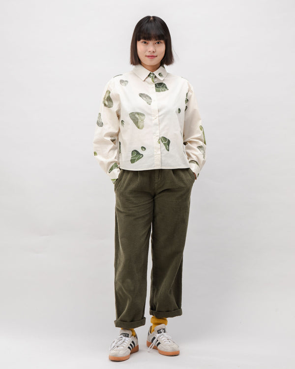 Brava fabrics Blusa Boxy Algodón Bloom Ecru Promoción trimestral