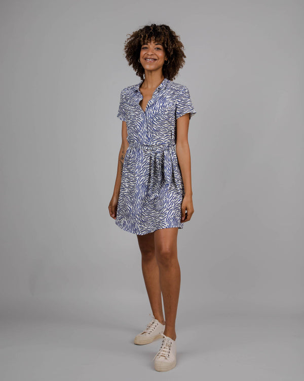 Brava fabrics Vestido Midi Asis Percales Tiger Blanco Solo queda un día