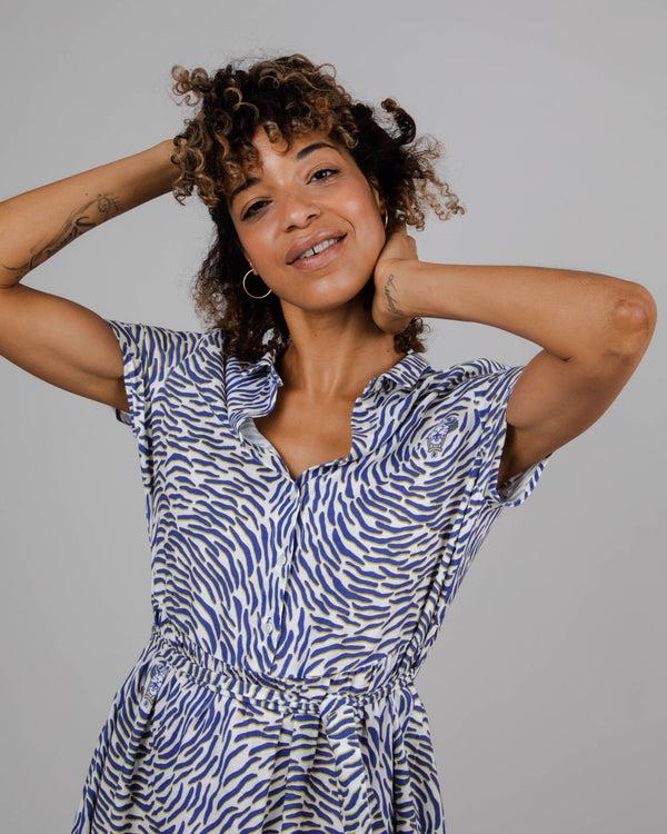 Brava fabrics Vestido Midi Asis Percales Tiger Blanco Solo queda un día