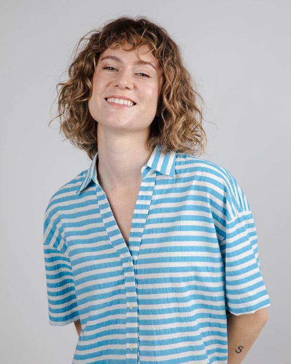 Brava fabrics Blusa Cropped Stripes Azul