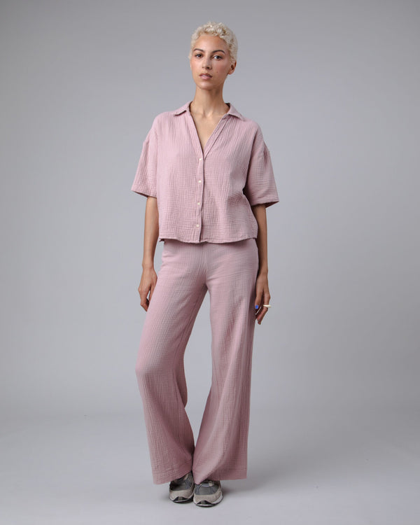 Brava fabrics Blusa Cropped Tiles Rosa Tienda de fábrica