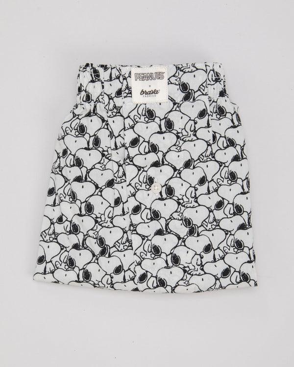 Brava fabrics Calzoncillos Algodón Peanuts B&W Ecru Ofertas de temporada