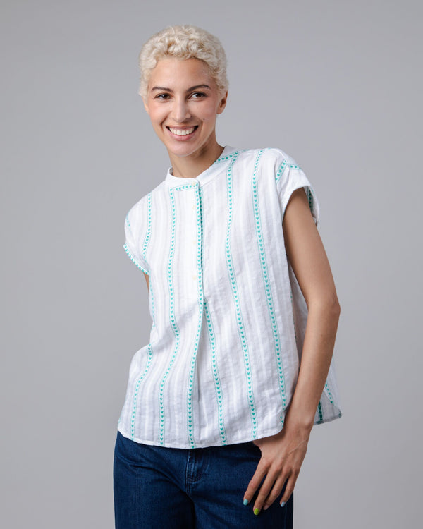Brava fabrics Blusa Mao Heart Blanca Último día