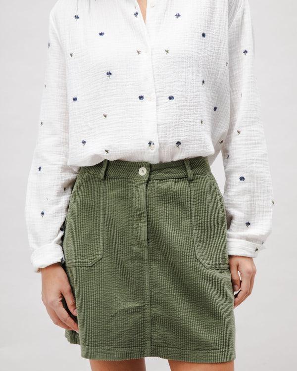 Brava fabrics Falda de Pana Corta Verde