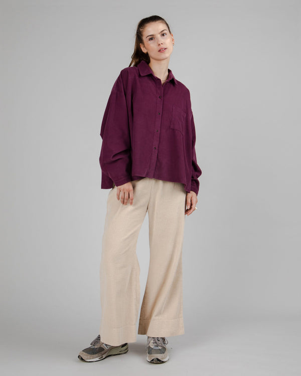 Brava fabrics Blusa Micropana Boxy Prune Libre de impuestos