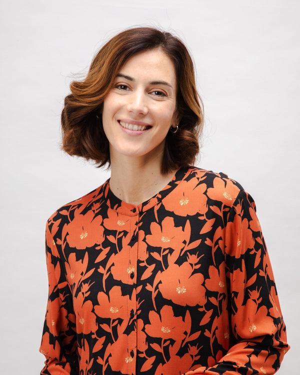 Brava fabrics Vestido Largo Bloom Romantic Viscosa Negro Descuento por venta flash