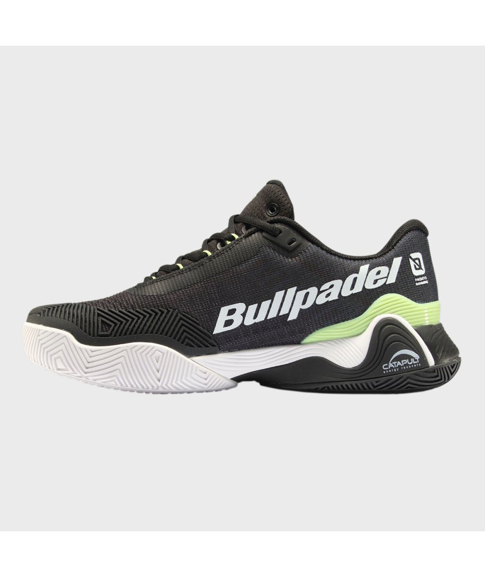 Bullpadel ZAPATILLA BULLPADEL HACK VIBRAM 24I NEGRO Y VERDE Último día