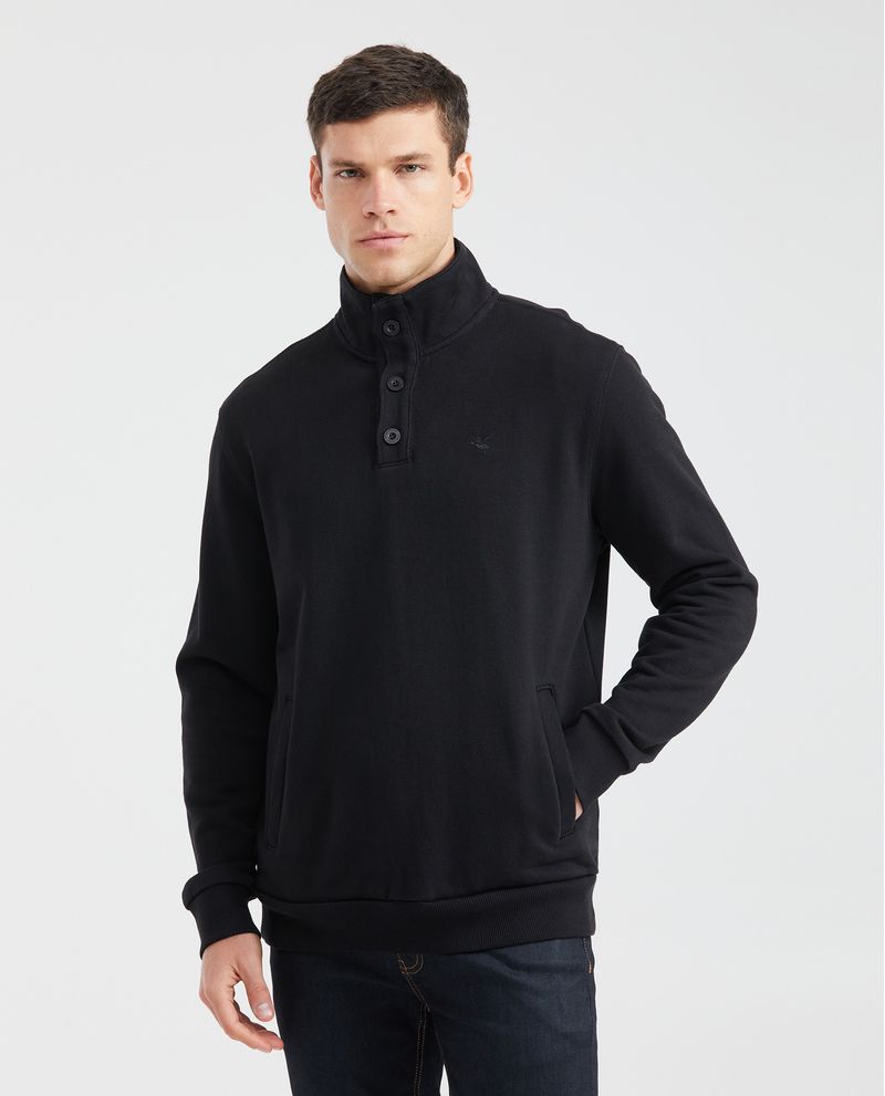 Chevignon Buzo Cerrado con Cuello Alto y Media Perilla para Hombre