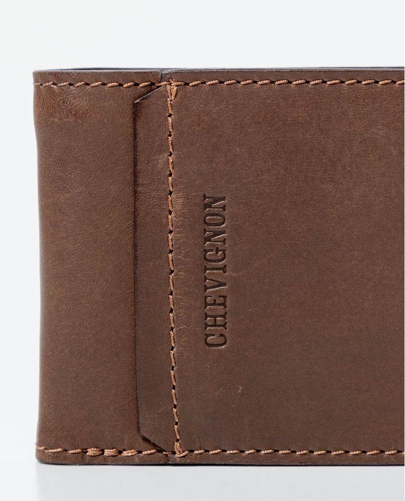 Chevignon Billetera en Cuero Formato Horizontal Dos Alas con Portadocumentos para Hombre Rebajas online