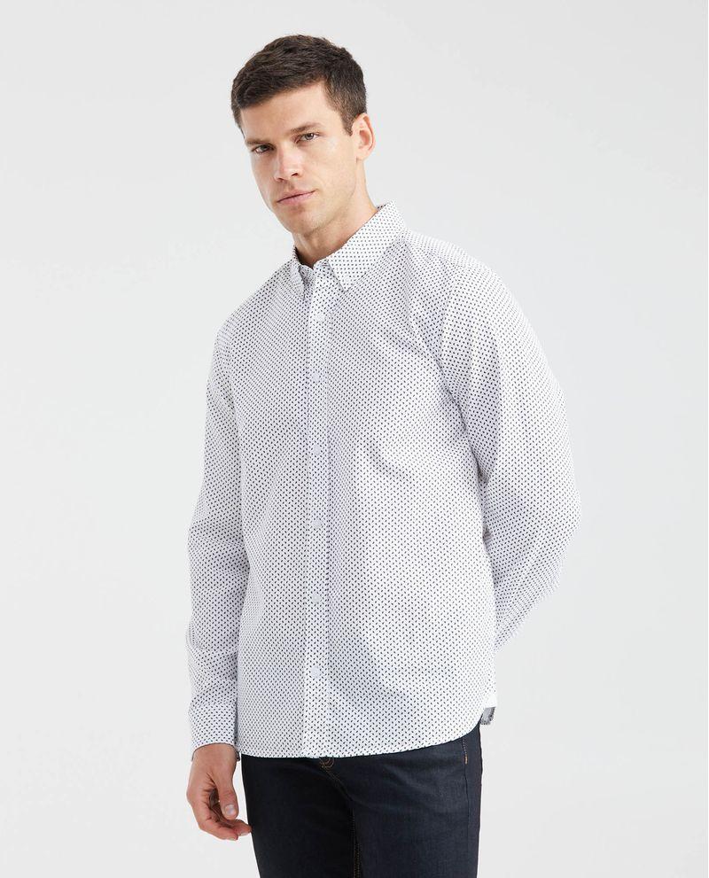Chevignon Camisa Classic Fit Manga Larga con Estampado Mini Print para Hombre
