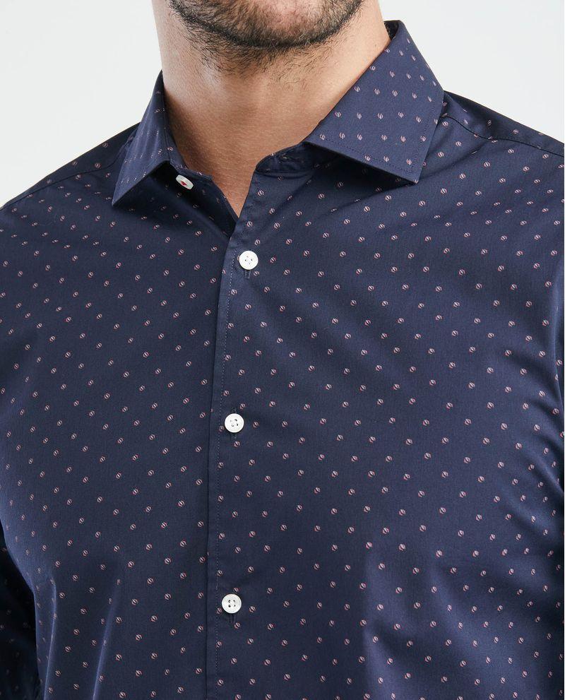 Chevignon Camisa Premium de Hombre Slim Fit Manga Larga - Mini Print Coolmax Oferta especial de fábrica