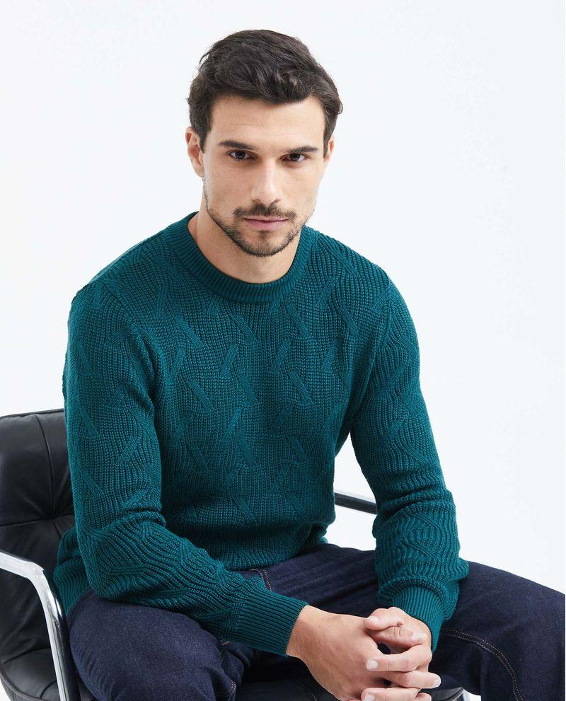 Chevignon Suéter Tejido con Cuello Redondo Grueso para Hombre Descuento por venta flash