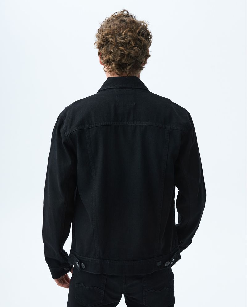 Chevignon Chaqueta de Hombre en Denim Tipo Trucker Straight Fit - Negro Grandes ahorros