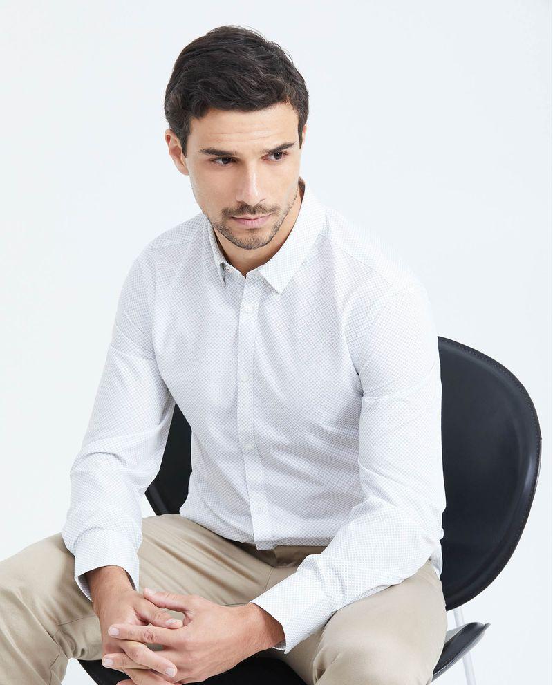 Chevignon Camisa Premium Manga Larga con Estampado Mini Print para Hombre Devoluciones gratuitas