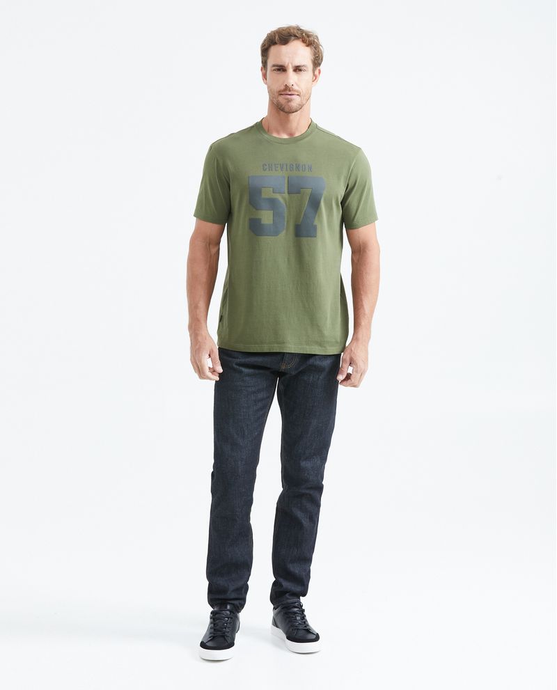 Chevignon Camiseta Slim Fit Estampada Cuello Redondo en Algodón más Grueso para Hombre Outlet